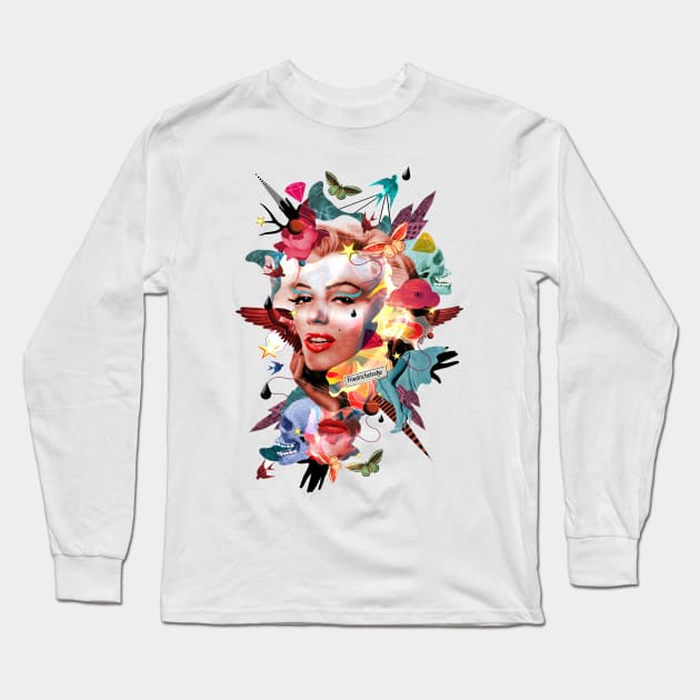 Marilyn Monroe tribute Long Sleeve T-Shirt by VALENTINA BROSTEAN